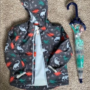 Fleece rain jacket & umbrella